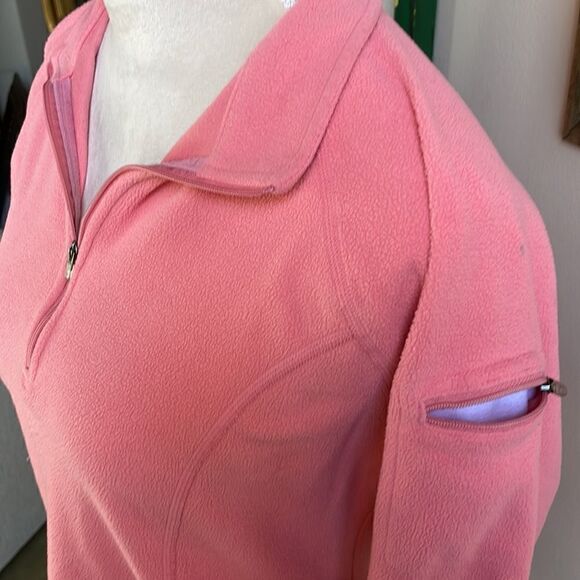 L.L. Bean Pink 1/4 Zip Lightweight Pullover Fleece Top (Size: Small) - Picture 14 of 16